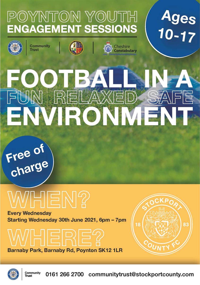 Stockport County Youth Engagement Football Coaching Poynton Town Council
